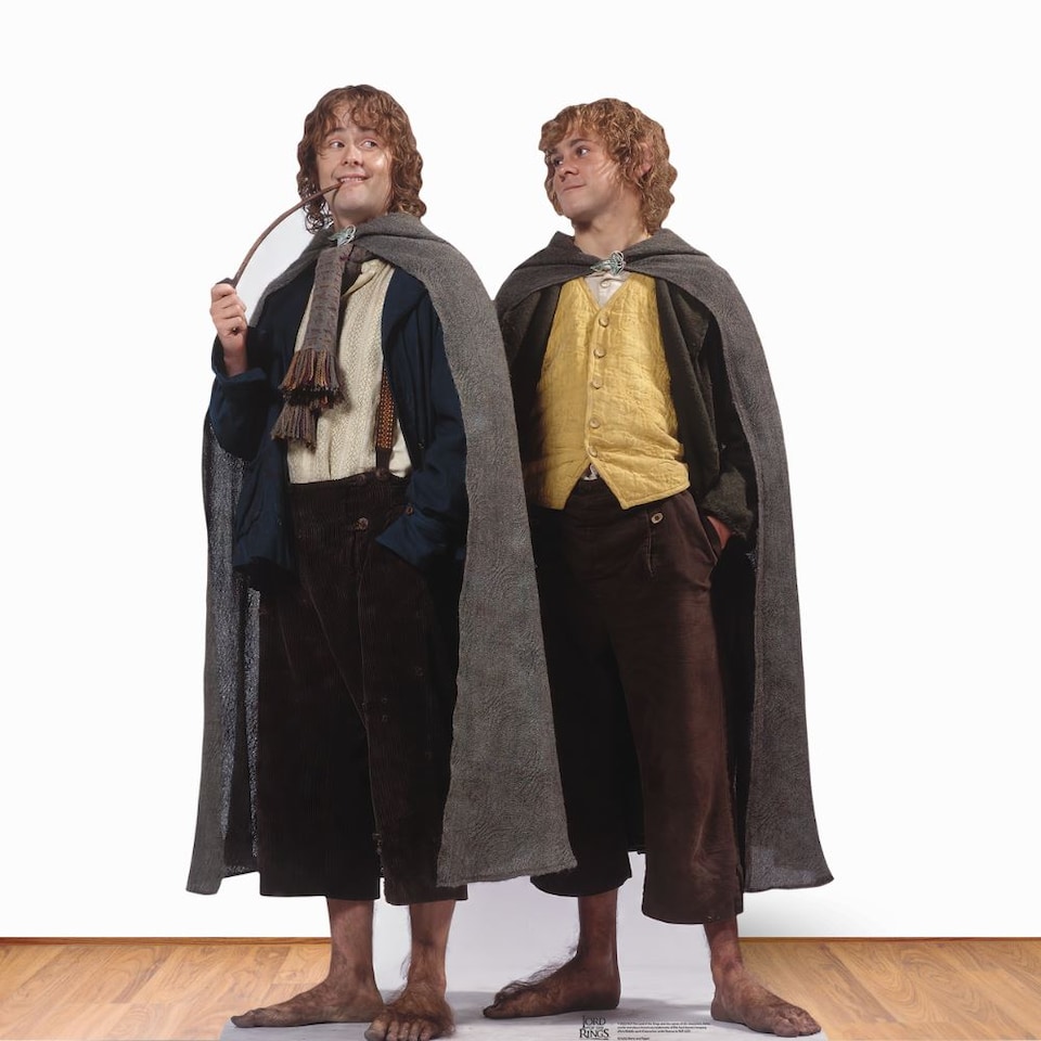 image 1 of Merry and Pippin Double Lord of the Rings Lifesize Cardboard Cutout 133cm