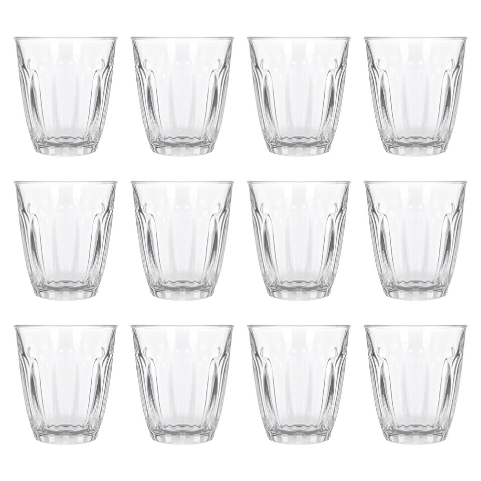 image 1 of Argon Tableware 100ml Fluted Espresso Glasses - Ribbed Fluted Coffee Glassware Tumblers Set Durable Soda Lime Glass | Clear | Clear | One Size | 12