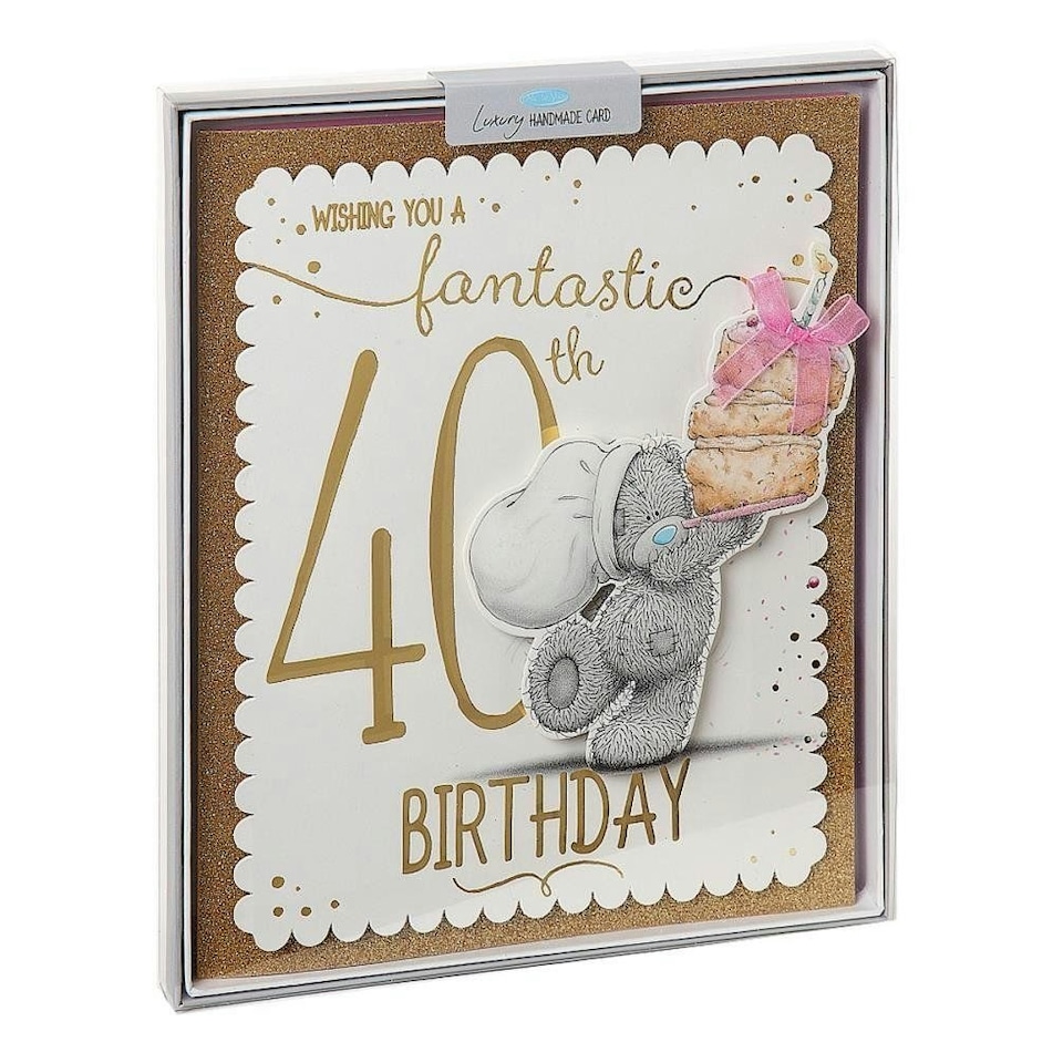 image 1 of Fantastic 40th Me to You Bear Luxury Boxed Birthday Card