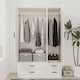 image 5 of 3 Door 4 Drawer Wardrobe With Hanging Rail And Storage Shelf | White | White Carcass & Door | 1