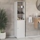 image 1 of Bath Vida Priano 1 Door 2 Shelf Tall Bathroom Cabient, White