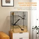 image 3 of PawHut 4-Tier Hamster Cage w/ Deep Tempered Glass Bottom, 60 x 40 x 80cm
