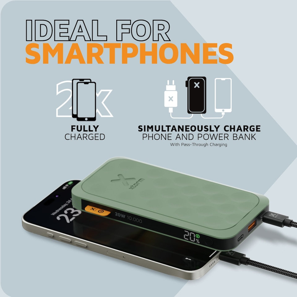 image 1 of Xtorm 20W Fuel Series Powerbank 10.000 Sage Green