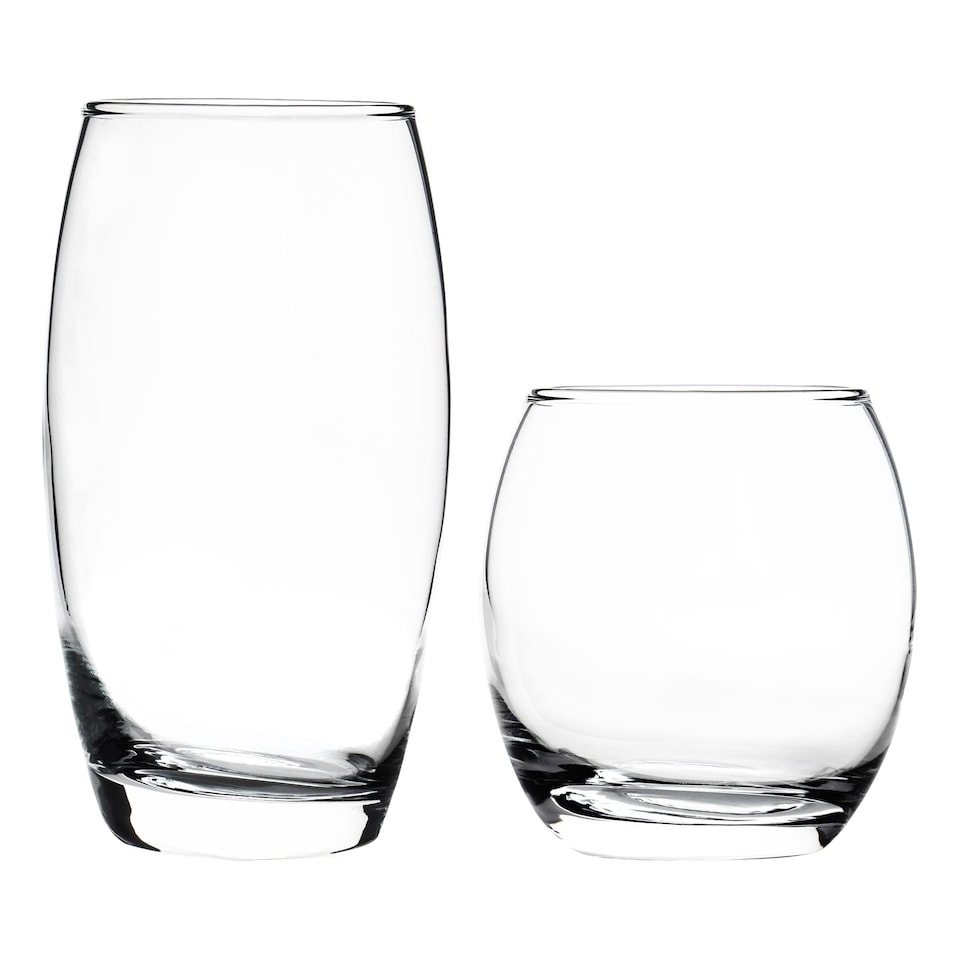 image 1 of Argon Tableware 12 Piece Tondo Glassware Set - Clear | Clear | Clear