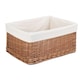 image 5 of Medium Lined Double Steamed Storage Basket | Brown | Brown