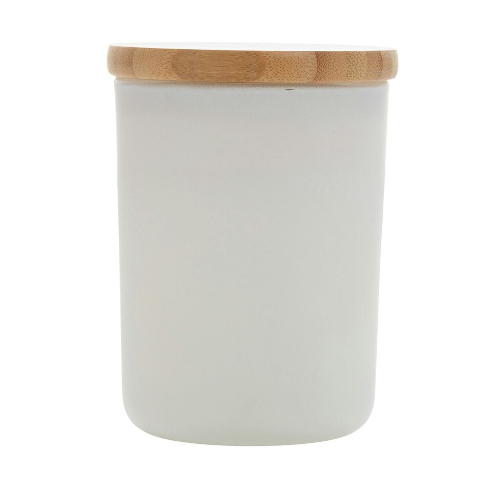 image 1 of Ukiyo Deluxe Jasmine Bamboo Scented Candle - White - 11.3cm x 8.4cm | White