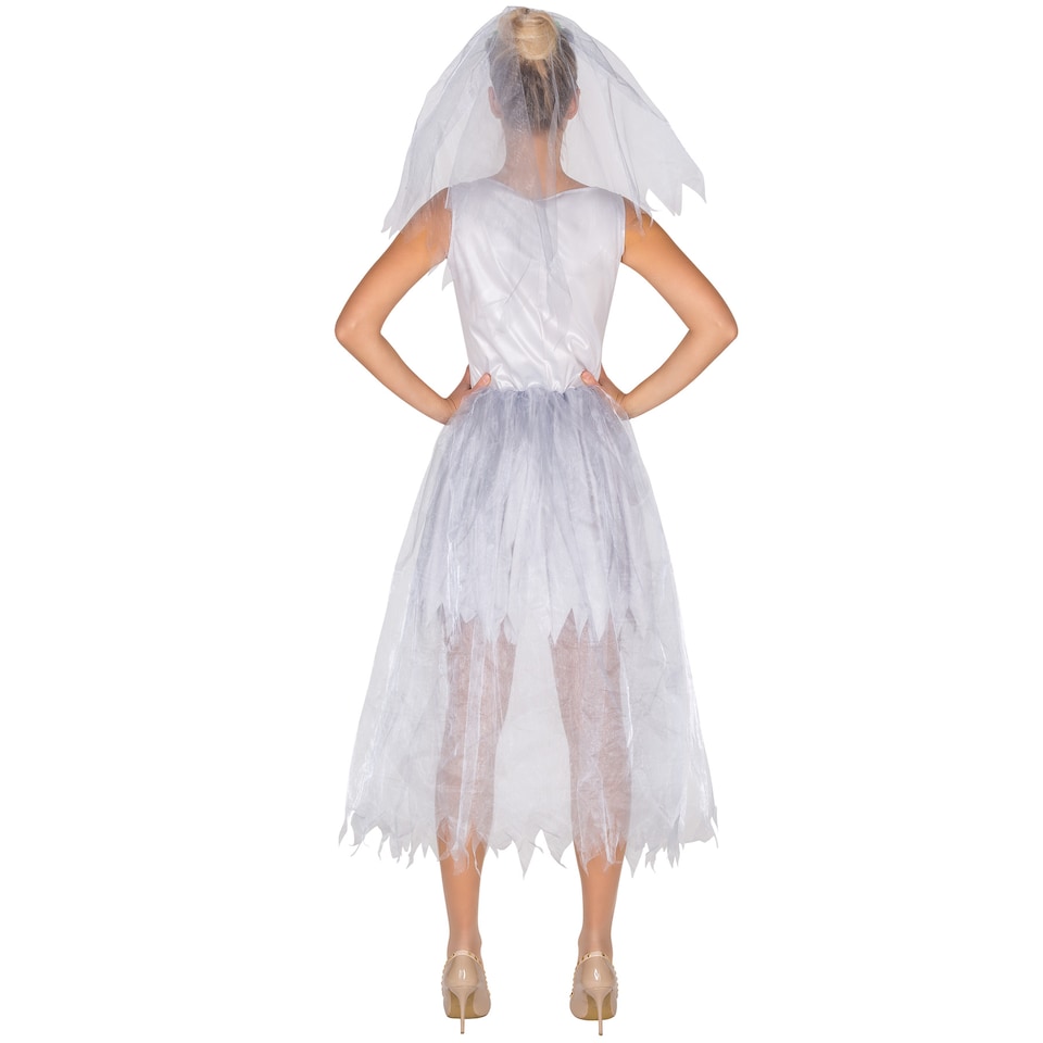 image 1 of Womens Skeleton Bride Costume | White | white | S | 1