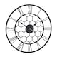 image 1 of Stanwick Indoor Outdoor Round Skeleton Wall Clock 90cm