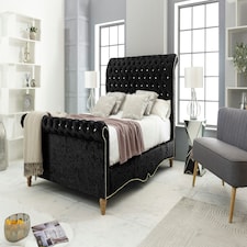 Epsol Crush Double Bed Frame - Black
