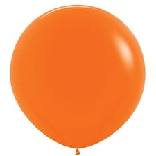 Fashion Solid Orange Round Jumbo Latex Balloons 91cm / 36 in - Pack of 2