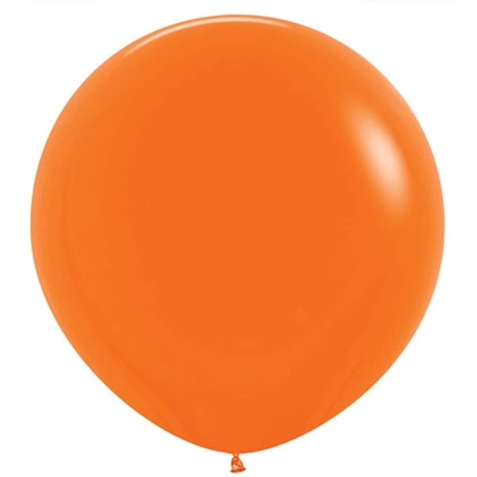 Fashion Solid Orange Round Jumbo Latex Balloons 91cm / 36 in - Pack of 2