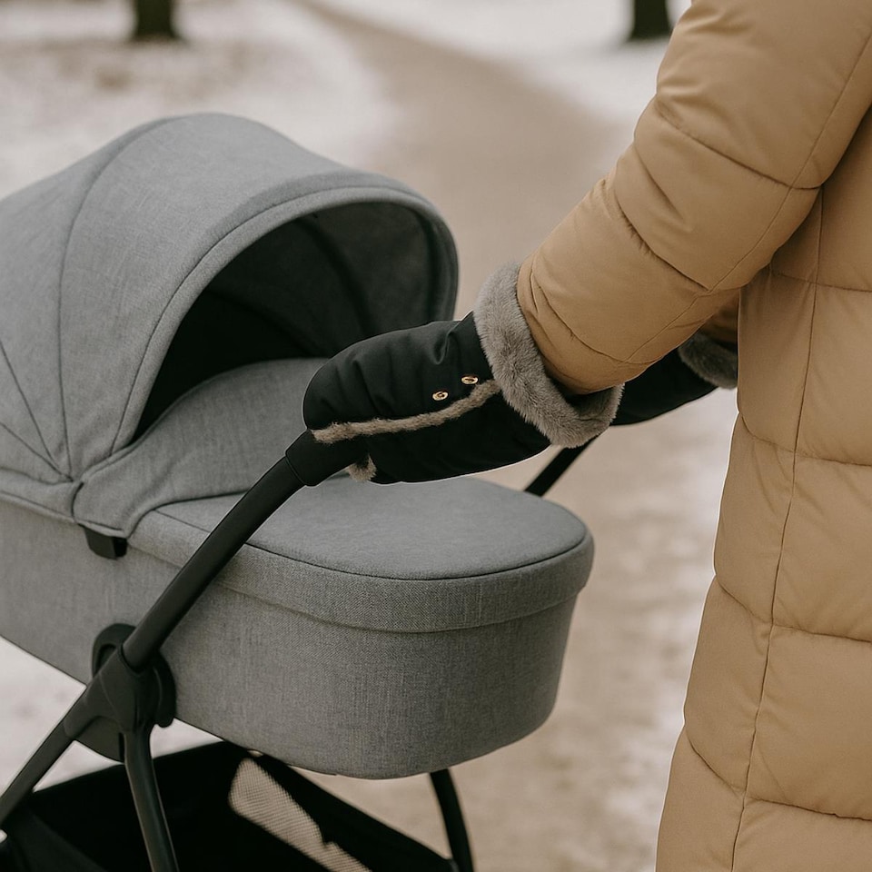 image 1 of Pram Mittens Pack of 2 Stoller Hand Warmers Waterproof Buggy Handle Gloves