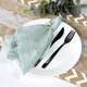 image 7 of 6pcs Fringe Cloth Napkin, 100% Soft Cotton Cloth Napkins - 20 Inch