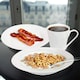 image 4 of 16 Piece Dinner Set Plain White Dinnerware Plates Mugs Home Tableware