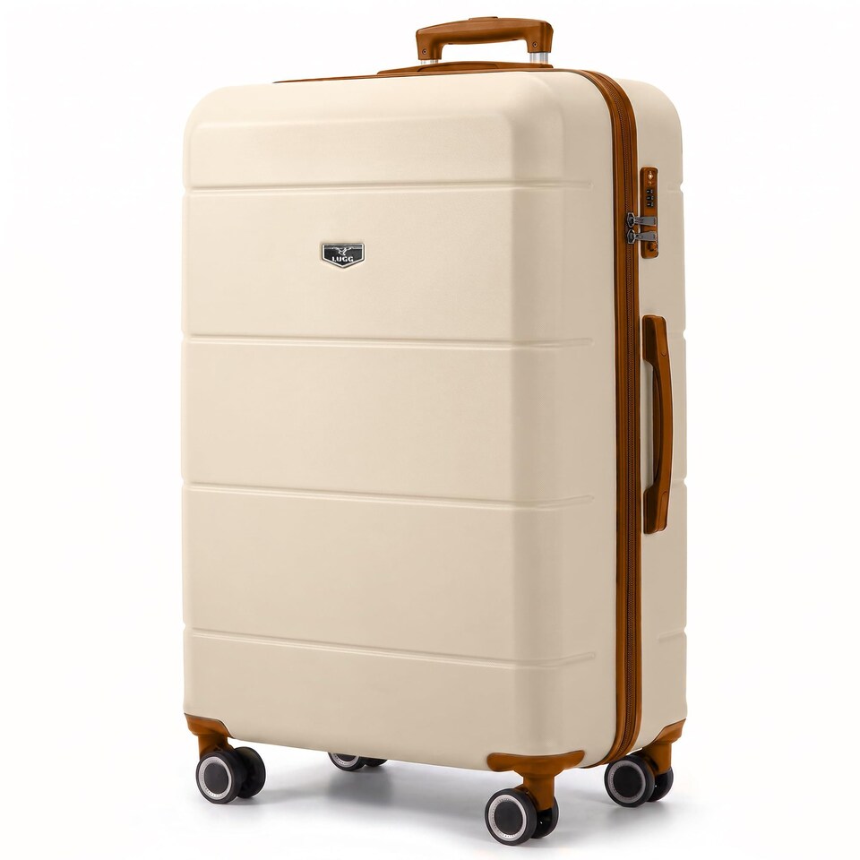 image 1 of Lugg Jetset Lightweight Hard Shell Suitcase ABS 4 Wheels TSA Lock (86x58x31cm)