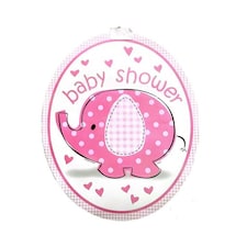 Unique Party Elephant Baby Shower Party Decoration - Pink/White - One Size