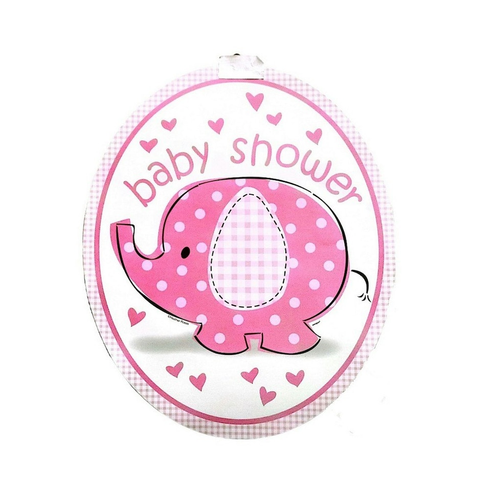 Unique Party Elephant Baby Shower Party Decoration - Pink/White - One Size