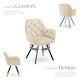 image 3 of Armchair Lucia - padded, quilted pattern, 180 degree swivel chair | Cream | cream | 6