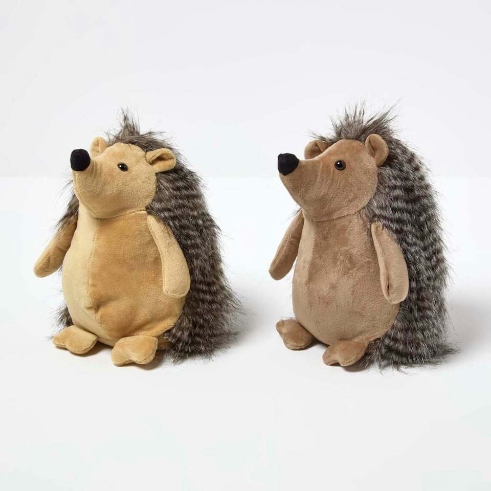 image 1 of Homescapes Hedgehog Doorstop - Set of 2 - Animal Door Stops
