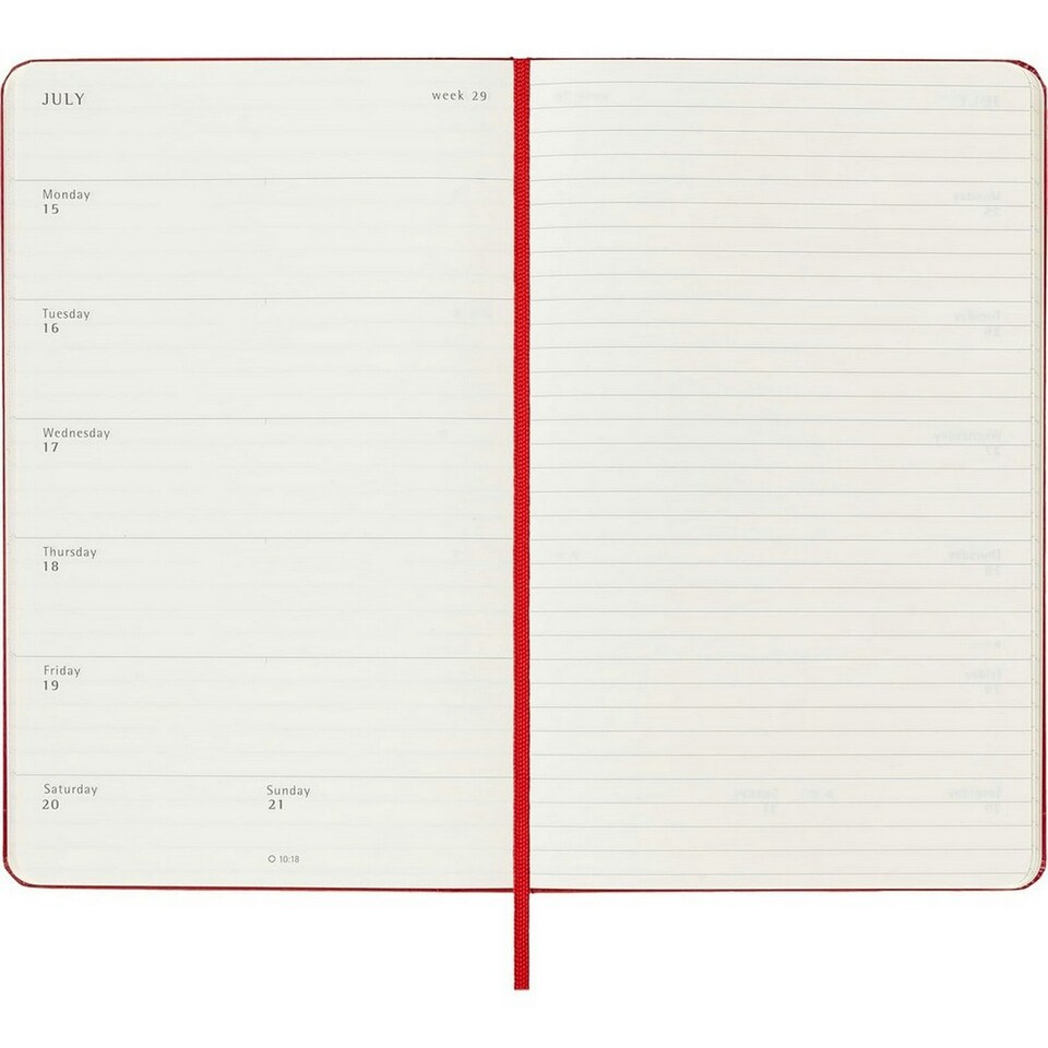 image 1 of Moleskine 12M weekly L Planner - Scarlet Red - One Size