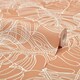 image 4 of Monstera Leaf Wallpaper in Terracotta Multi