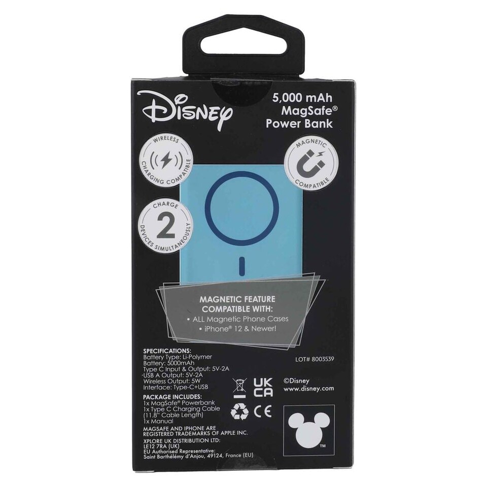 image 1 of Stitch 5000Mah Magnetic Power Bank In Your Face