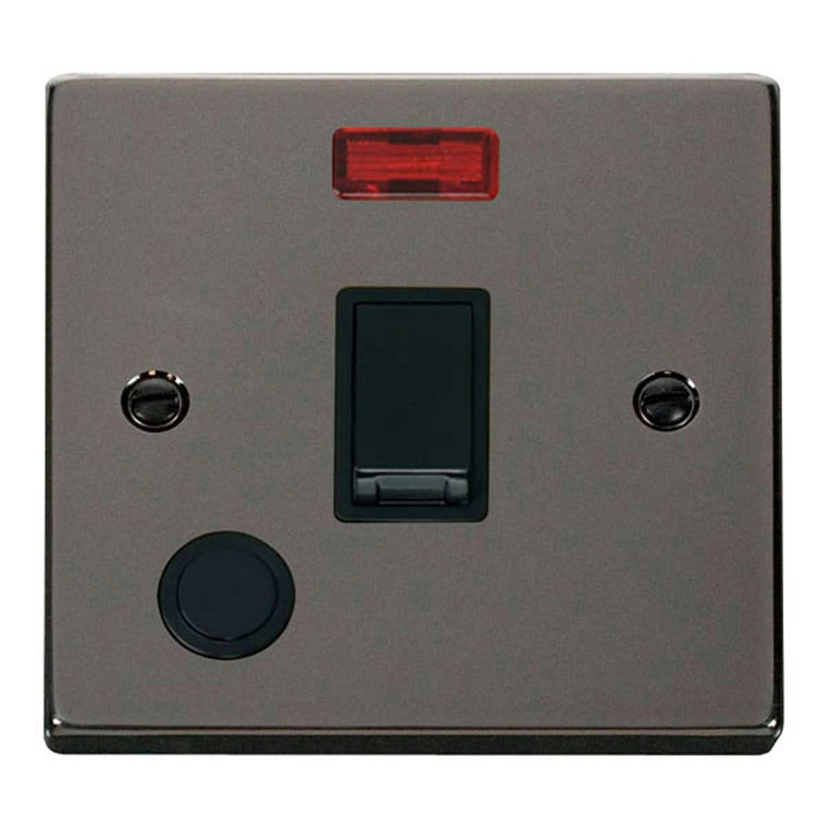 SE HOME Black Nickel 1 Gang 20A DP Switch With Flex With Neon Black Black Nickel