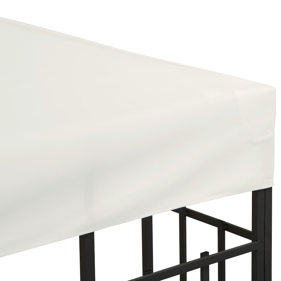 image 1 of Outsunny 3 x 3m Gazebo Canopy Replacement Cover 2Tier Roof Top Spare Part Cream White TOP COVER ONLY