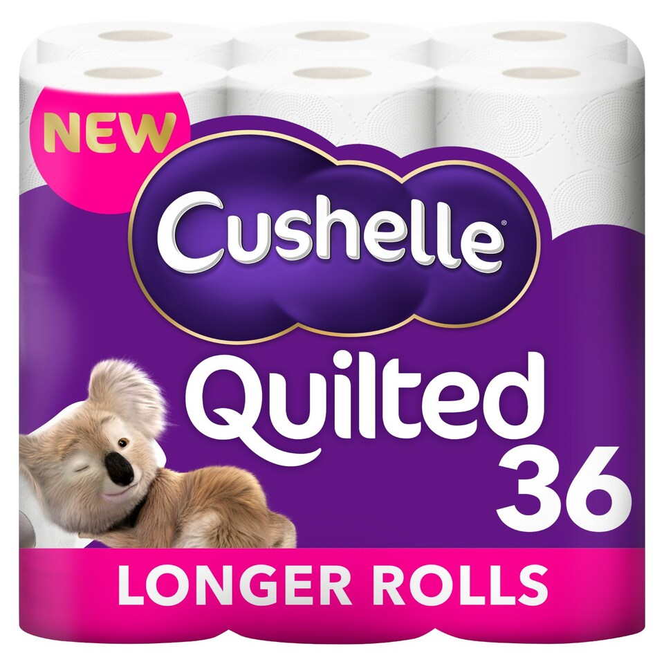 image 1 of Cushelle Quilted Toilet Roll 36 Longer Rolls