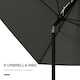 image 6 of Outsunny 2 x 3m Garden Parasol Umbrella, Rectangular Outdoor Market Umbrella Sun Shade with Crank  Push Button Tilt, 6 Ribs, Aluminium Pole, Dark Grey