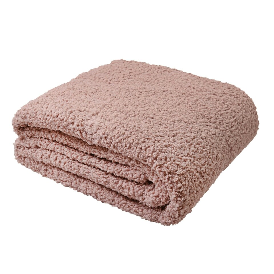 image 1 of Hestia Pink Teddy Throw