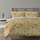 image 2 of Copenhagen Home Olia Floral Print Ochre Reversible Duvet Cover and Pillowcase Set - King Size