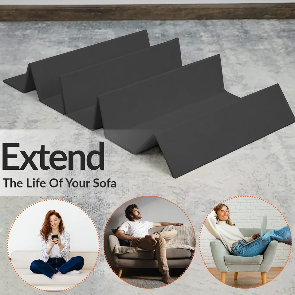 image 1 of Sofa Seat Support Board | Foldable Sofa Rejuvenator Board | Sagging Sofa Cushion Support 1 Seater (48cm x 48cm)| Black