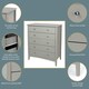image 2 of Como 5 Drawer Chest of Drawers - Shaker Style Bedroom Storage Cabinet with Space Saving Design | Grey | Grey | 1