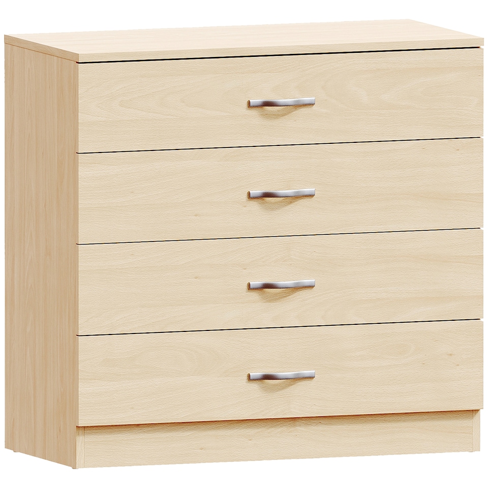 image 1 of Vida Designs Riano 4 Drawer Chest of Drawers Bedroom Storage, Pine