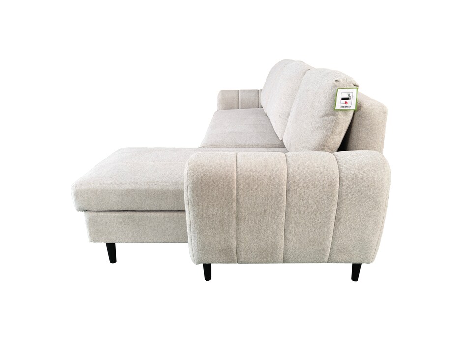 image 1 of Sienna 3 Seater Left Hand Facing Storage Sofa Bed in Grey, Silver or Beige | Cream | One Size