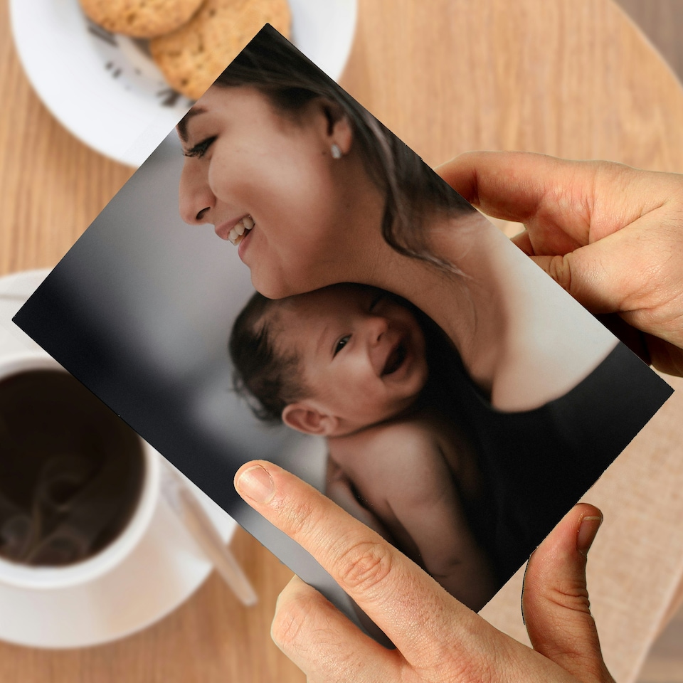 image 1 of Personalised Photo Upload Card - Cursive Font