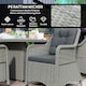 image 3 of Outsunny 6 Seater Rattan Dining Set with Glass Top Table and Cushions, Grey