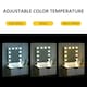 image 4 of HOMCOM Hollywood Mirror with Lights for Makeup Dressing Table, Lighted Vanity Mirror with 12 Dimmable LED Bulbs and USB Plug in Power Supply, White