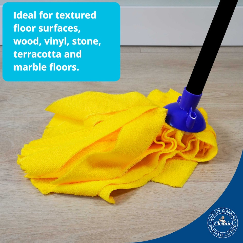 image 1 of Mr Cleanie Microfibre Strip Mop Replacement Head 2-Pack
