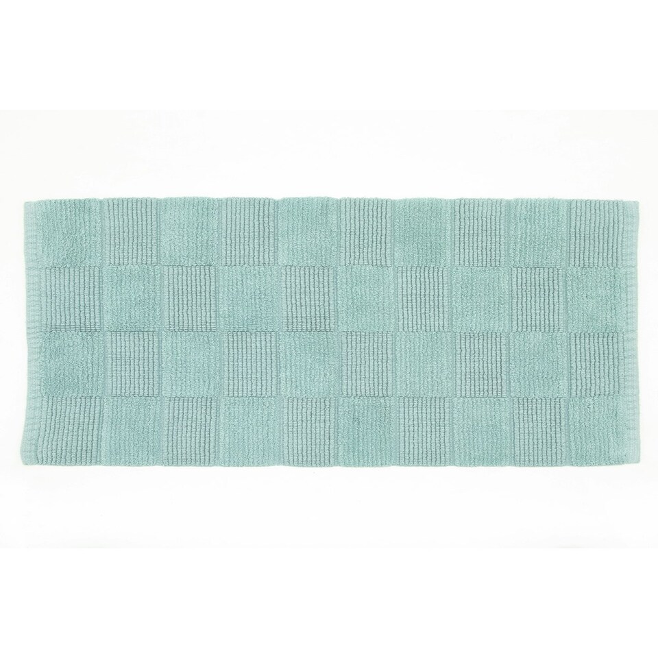 image 1 of Egyptian Spa Absorbent 1600gsm Bath Mat - 55x 85cm Super-Soft Bathroom Cotton Rug Green | Duck Egg | 55x85cm