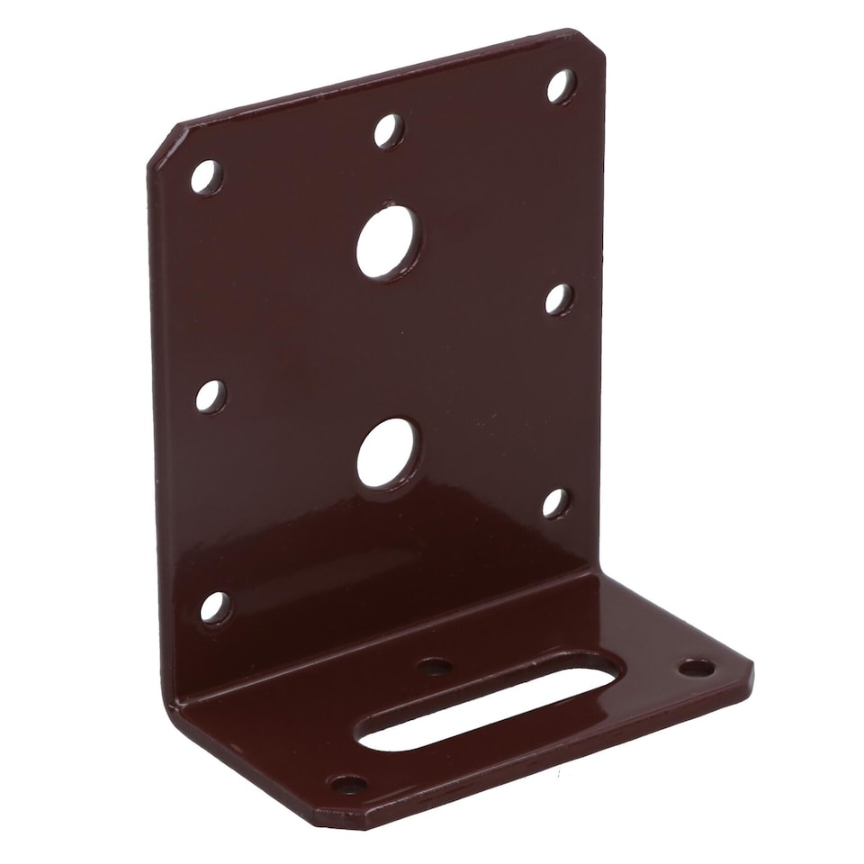 image 1 of Angle Corner Bracket L-Shape Brace Fastener Plate 80mm x 40mm x 75mm 5PK