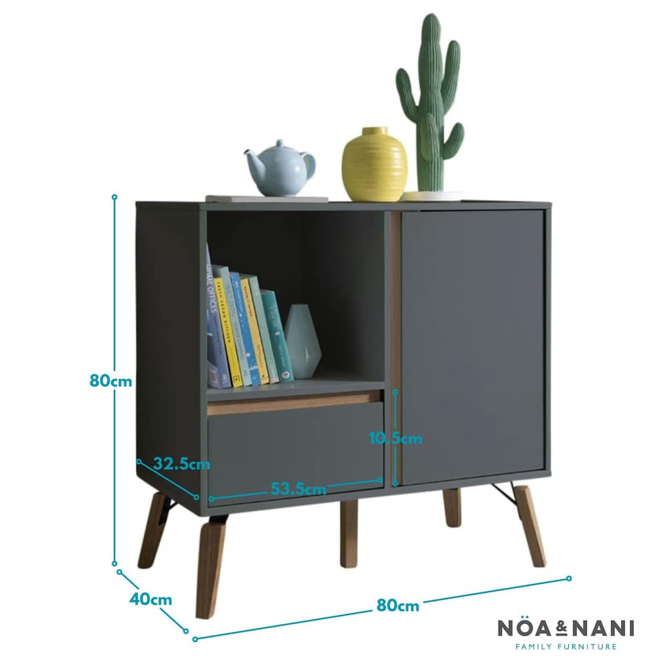 image 1 of Otto Sideboard Small with Drawer in Classic White Grey