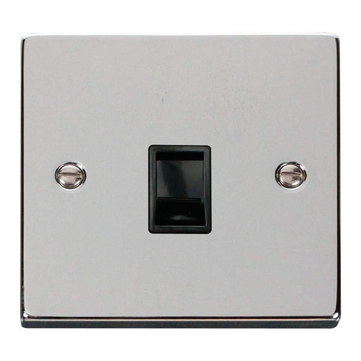 SE HOME Polished Chrome Rj11 Socket Chrome Polished Chrome