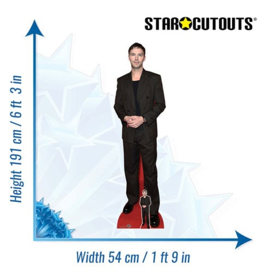 image 1 of Nicholas Hoult Black Suit Lifesize Cardboard Cutout 191cm