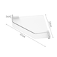 image 5 of Living and Home Acrylic Bathroom Corner Shelf Adhesive Shower Organiser Clear