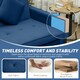image 8 of HOMCOM Sectional Sofa Bed, L-Shaped 3 Seater Sofa Bed, Reversible Sleeper Sofa with Pull Out Couch Bed, Cushions, Fabric Futon Sofa Bed for Living Room, Blue