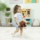image 2 of AIYAPLAY Stick Horse with Wood Wheels, Pony Neighing and Galloping Sounds | Brown
