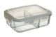 image 2 of Freska 3 Section Rectangular Glass Container With Lid 1520 ml