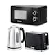image 1 of GEEPAS 1.7L Illuminating Electric Kettle 2 Slice Bread Toaster & Microwave Kitchen Combo Set